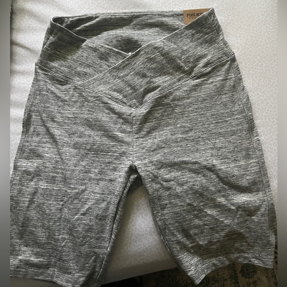VS pink grey biker shorts